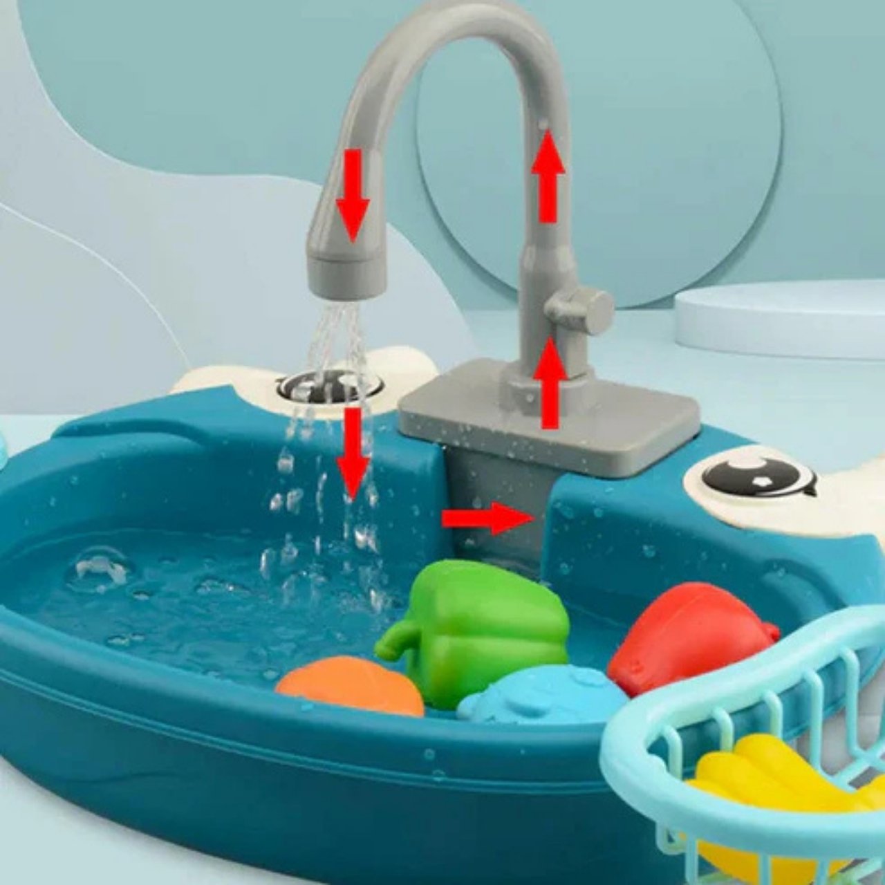 PlaySink, set cucina per bambini con lavandino - Image 7
