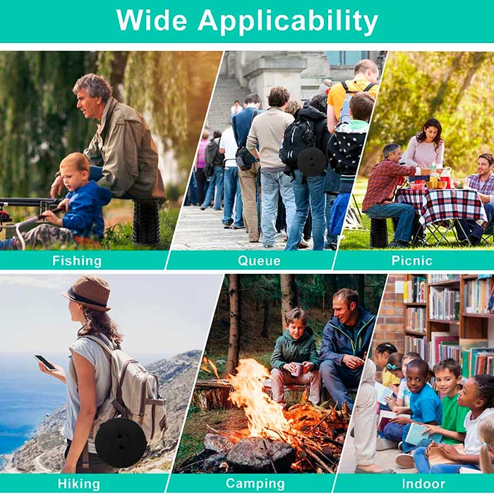 La scelta perfetta per una varietà di attività indoor e outdoor: pesca, campeggio, escursionismo, code, stazioni ferroviarie e degli autobus, gite, giardinaggio, ecc.