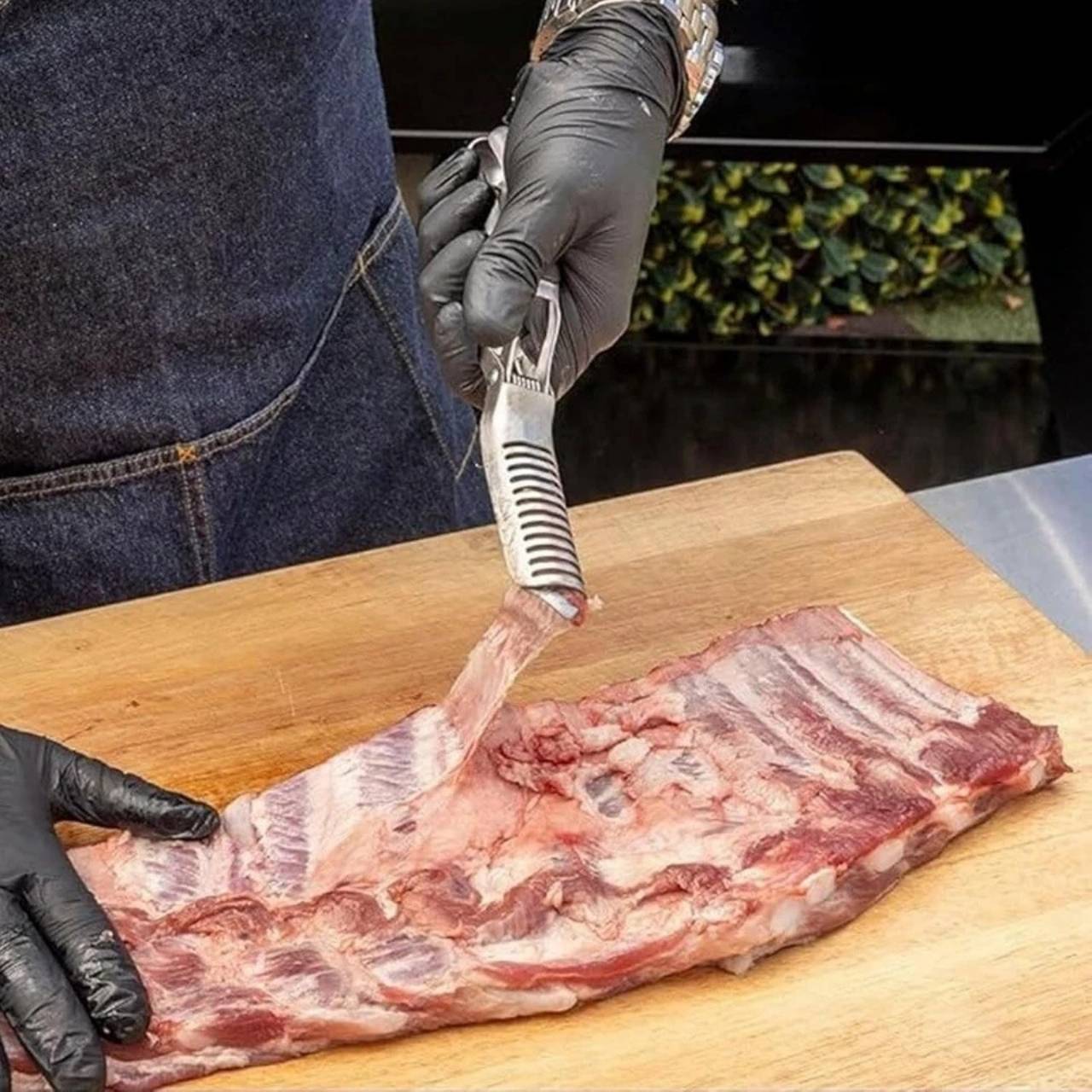 RibRemover, strumento per la rimozione della membrana delle costine con spazzola per la pulizia inclusa - Image 7