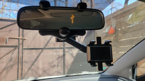 RotatableCarHolder, supporto per telefono a 360 gradi che si monta sullo specchietto retrovisore - Image 3