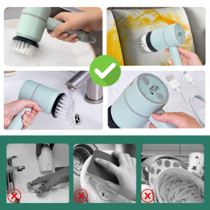 SCRUBBER, Set di spazzole elettriche senza fili per la pulizia - Image 4