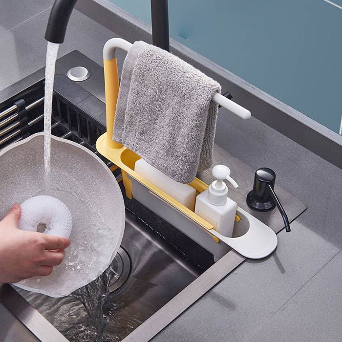 SinkRack, supporto flessibile per il lavello della cucina, dove riporre gli utensili da cucina - Image 4