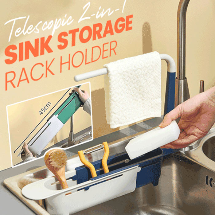 SinkRack, supporto flessibile per il lavello della cucina, dove riporre gli utensili da cucina - Image 7