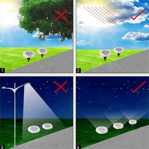 SolarGardenLights, 4 luci LED solari per giardino o vialetto - Image 5