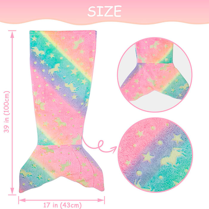 SparkleMermaid, set regalo con una coperta per ragazze e un set di creazione di diamanti e adesivi GRATUITO - Image 4