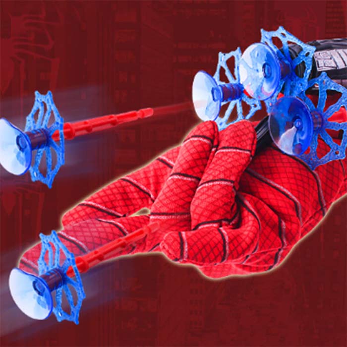 Il giocattolo Spiderman è completamente sicuro da usare grazie ai morbidi proiettili!