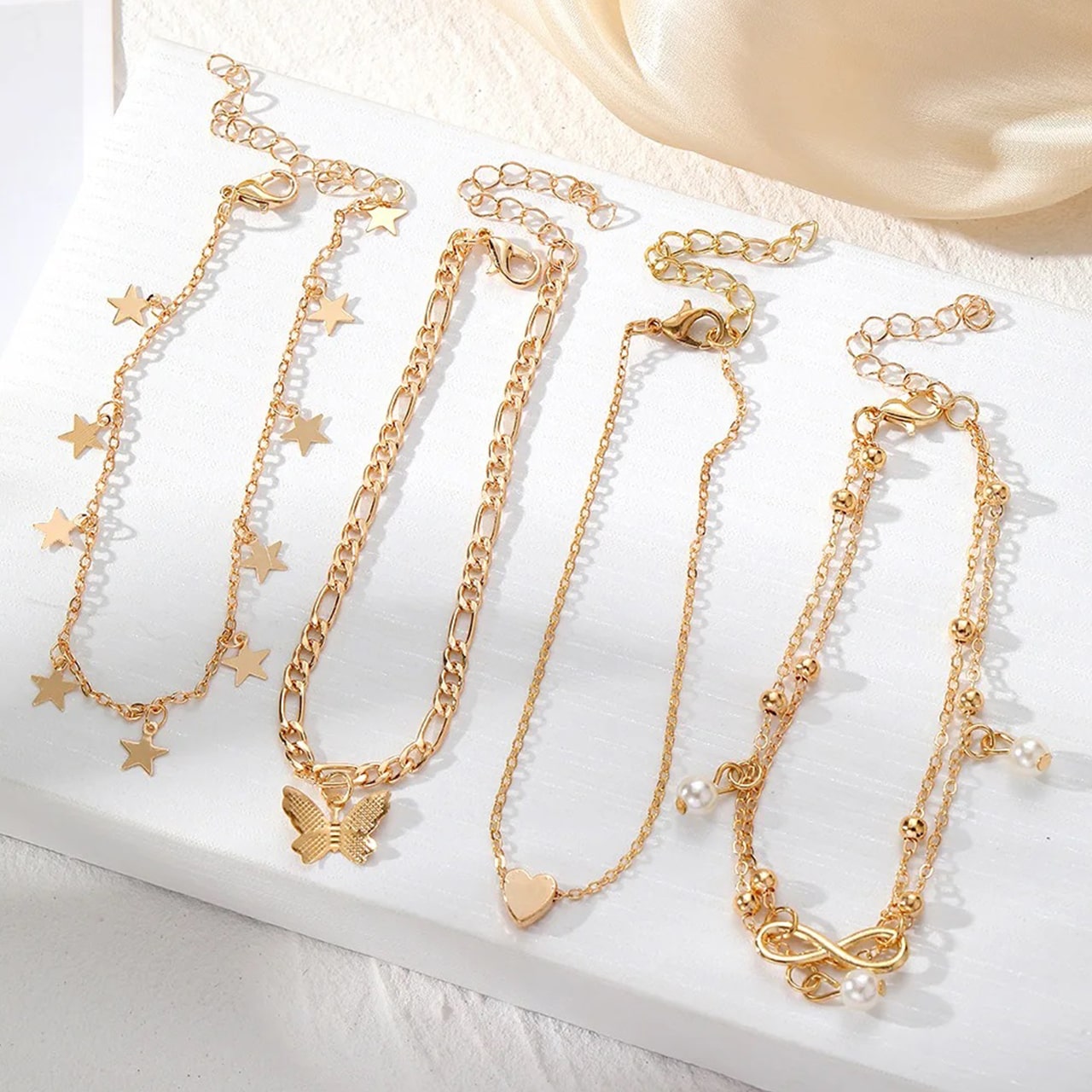 SummerSet, set di 4 braccialetti per caviglia - Image 5