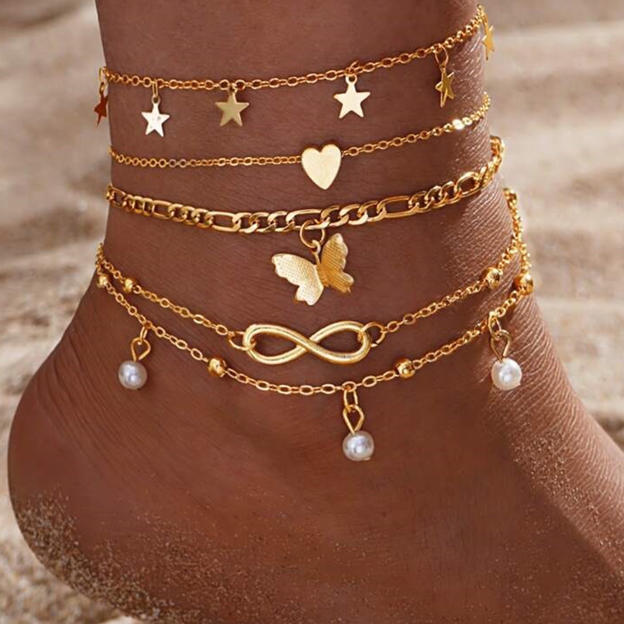 SummerSet, set di 4 braccialetti per caviglia - Image 7