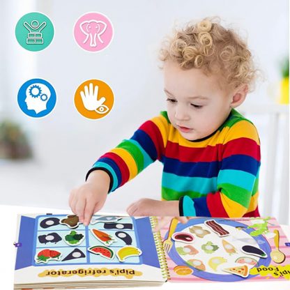 TIHKNJIGA, Libro Montessori interattivo con adesivi - Image 5