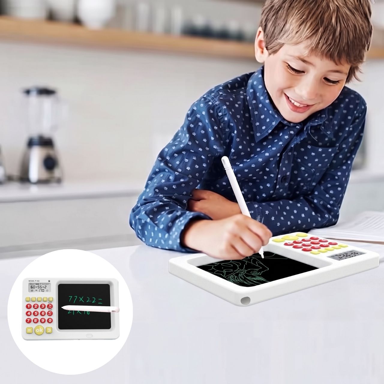 Tablet didattico 2-in-1 con calcolatrice per bambini, TrainMath - Image 7