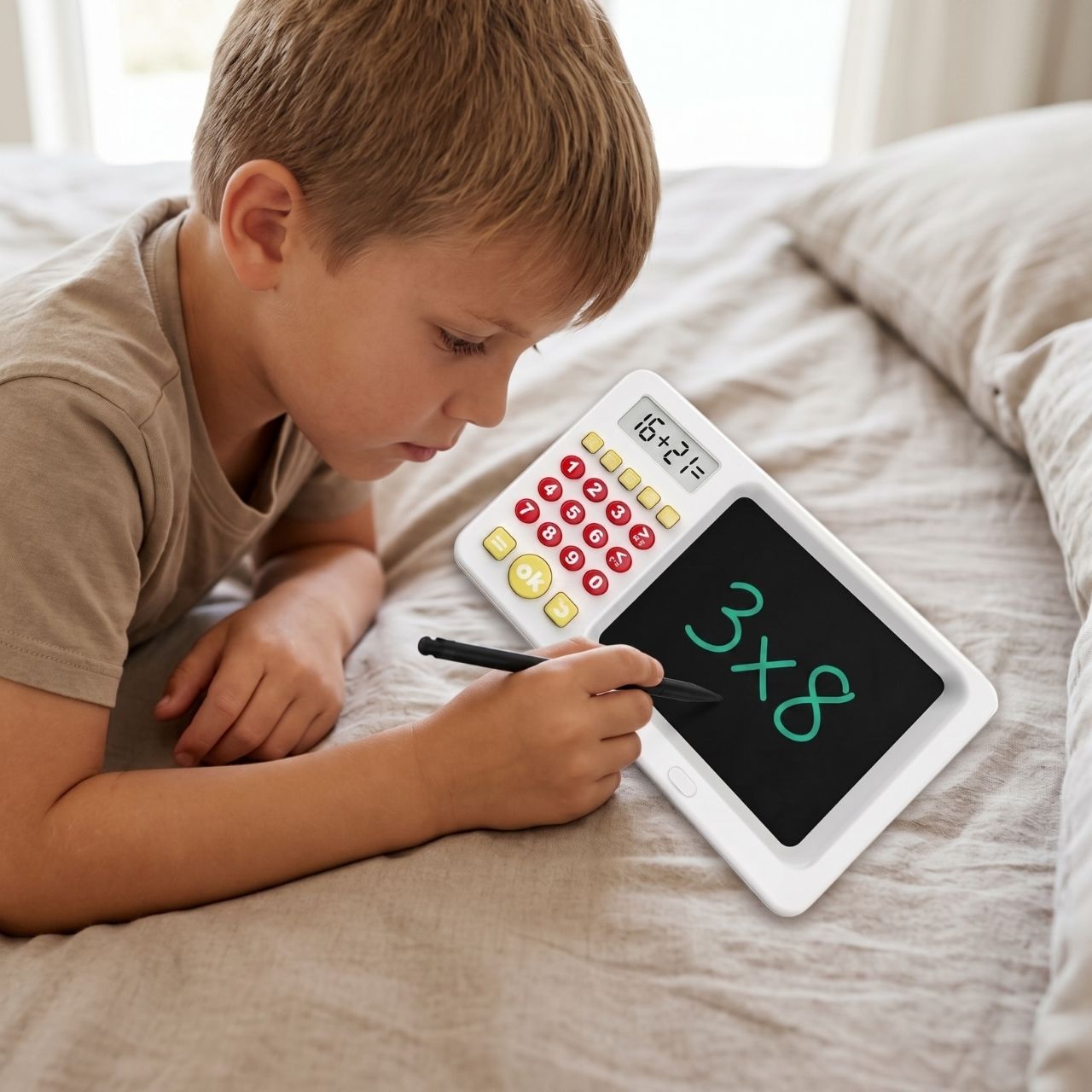 Tablet didattico 2-in-1 con calcolatrice per bambini, TrainMath - Image 10