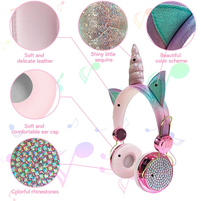 Le cuffie per bambini sono regolabili in dimensione in modo da poterle indossare da bambini di diverse taglie.