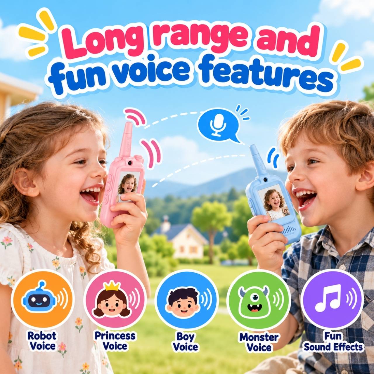 Walkie-talkie per bambini con schermi (2 pezzi), VideoTalkie - Image 6
