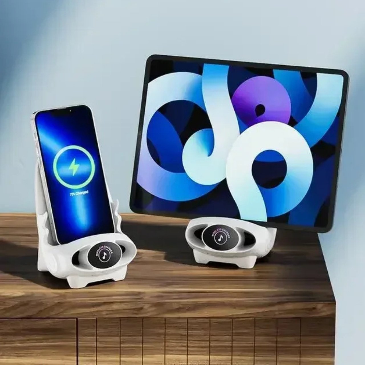Ricarica wireless, supporto conveniente e design elegante!