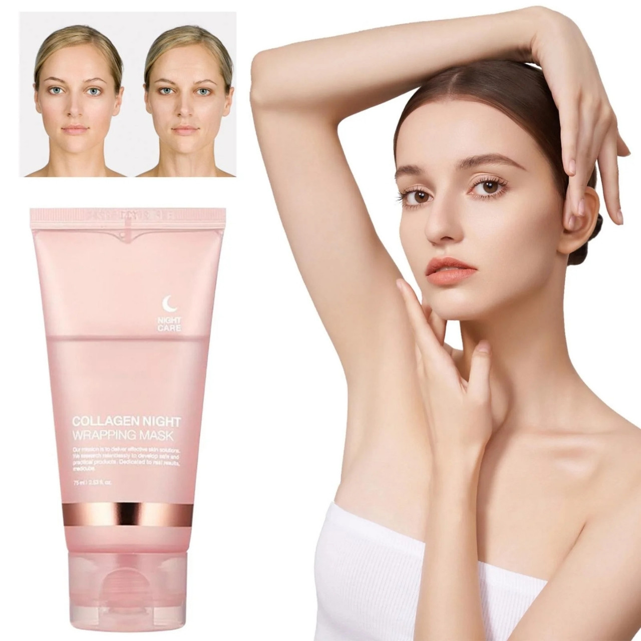 CollagenMask, maschera viso peel-off al collagene da lasciare agire durante la notte (1+1 GRATIS) - Image 4