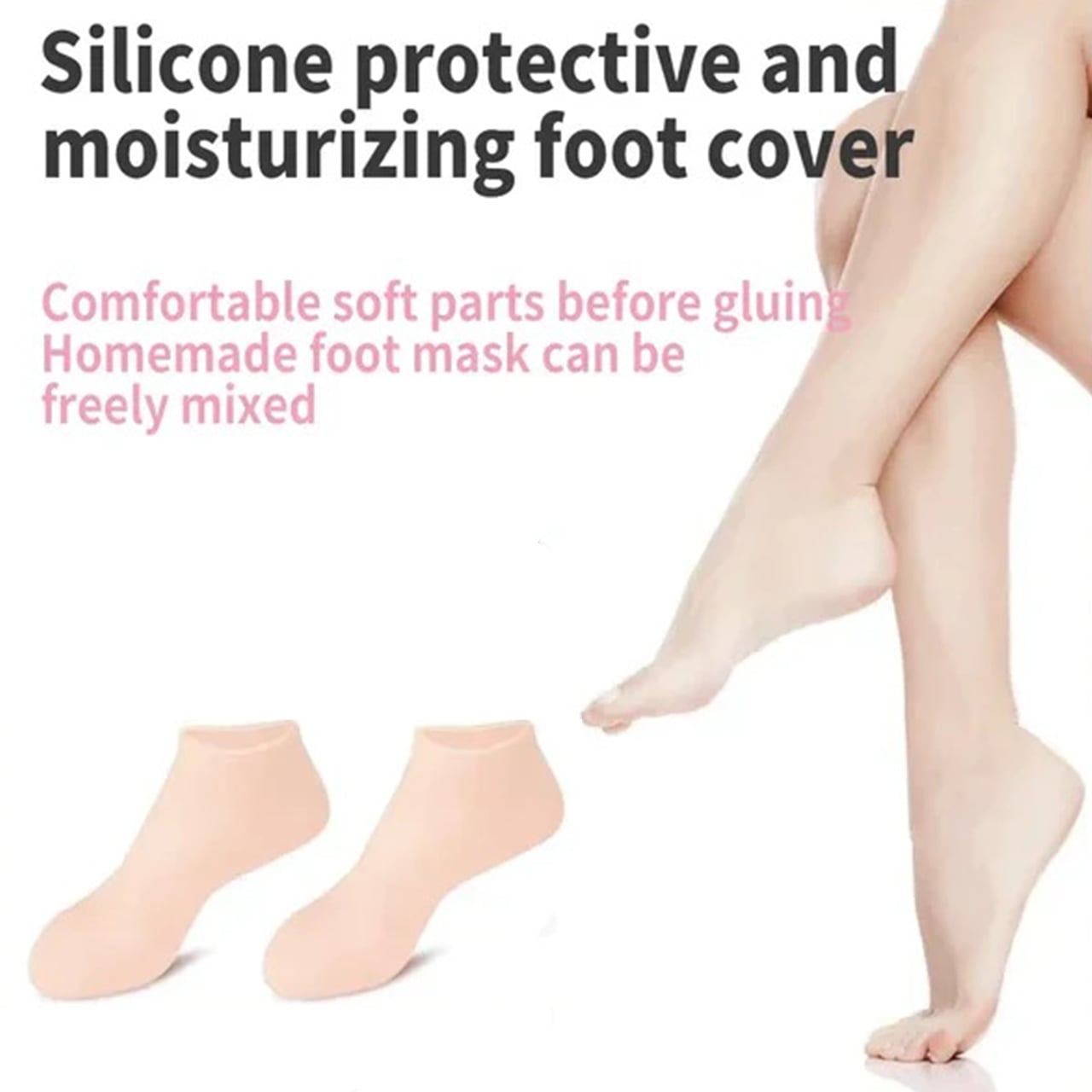 MoistMask, calze per la cura dei piedi in silicone idratante (1+1 GRATUITO ) - Image 2